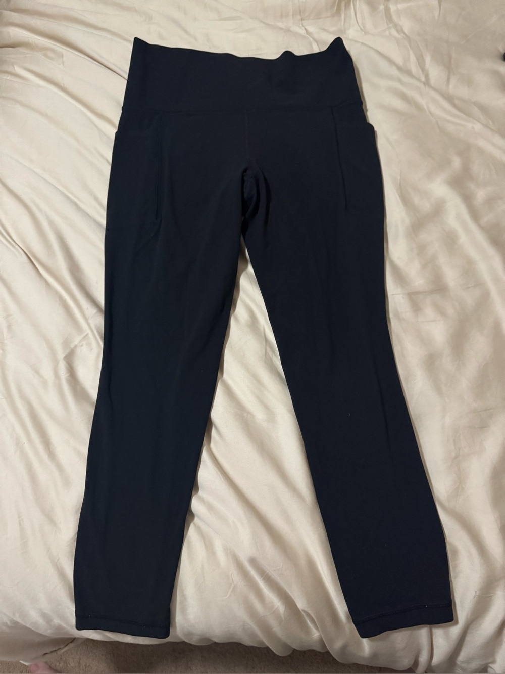 Athleta Black High-Waist Leggings with Wide Waistband